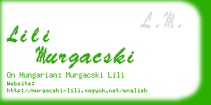 lili murgacski business card